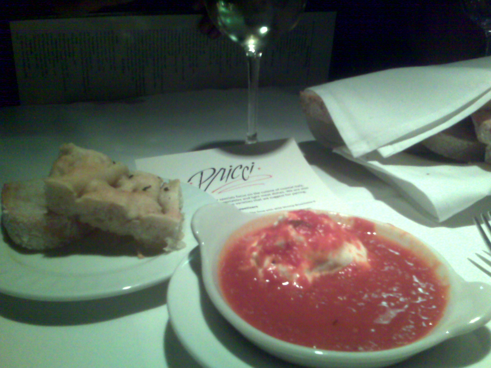 Goat cheese and marinara at Pricci